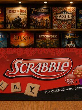 2012 Scrabble Classic Word Board Game Hasbro Family Game Complete